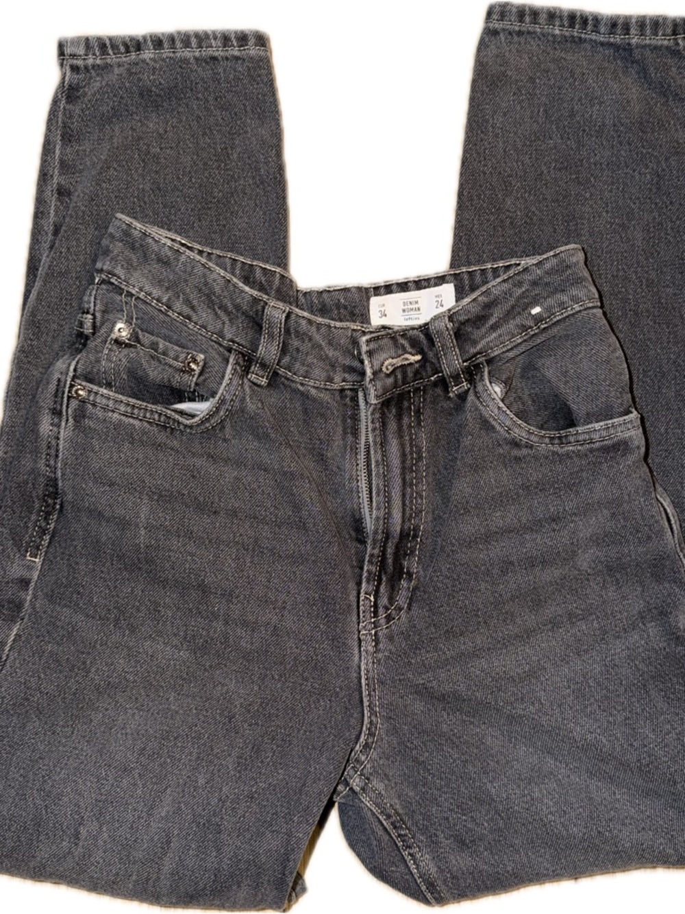 Women's Straight Leg Jeans in Washed Black - Classic Everyday Style
